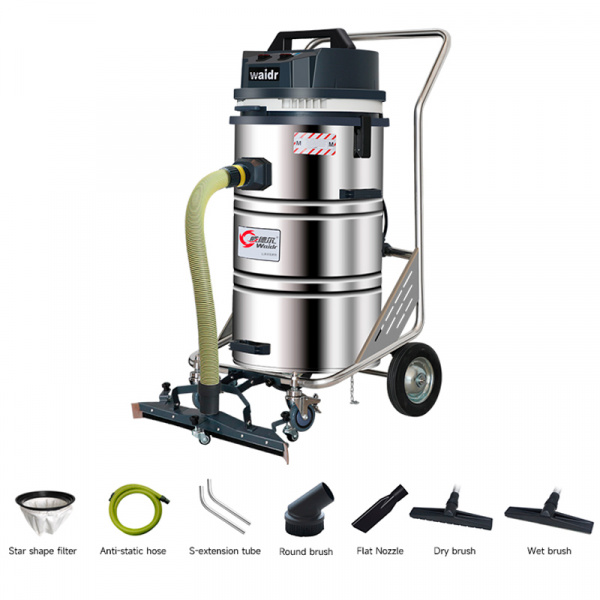 Однофазный компактный промышленный пылесос для сухой и влажной уборки WX-2078B