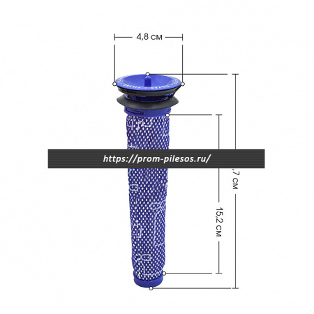 ROCKSTAR F75 фильтр для пылесоса DYSON V6, V7, V8, DC58, DC59, DC61, DC62, DC74, аналог 965661-01